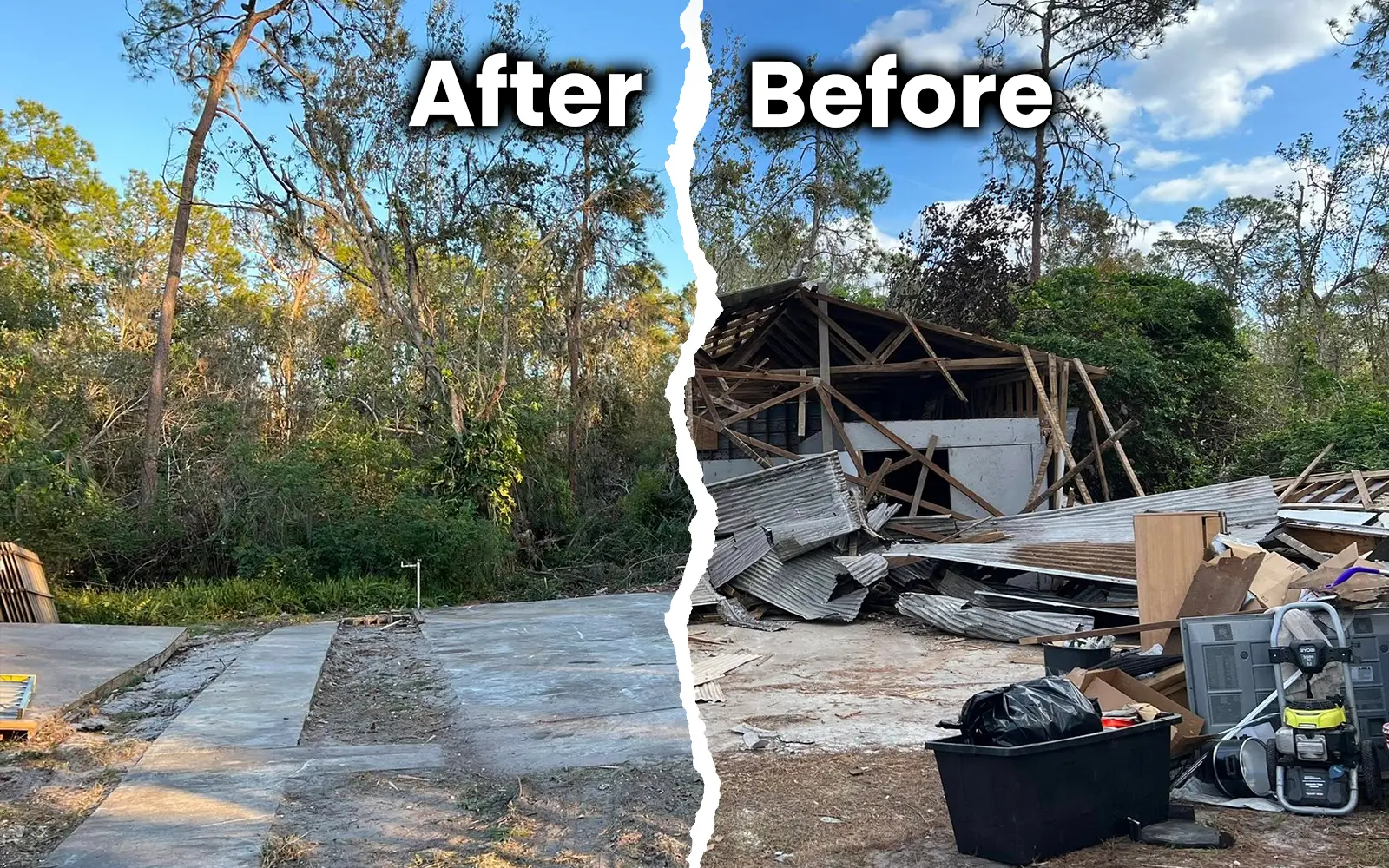 Cleared residential lot prepared for its next outdoor project